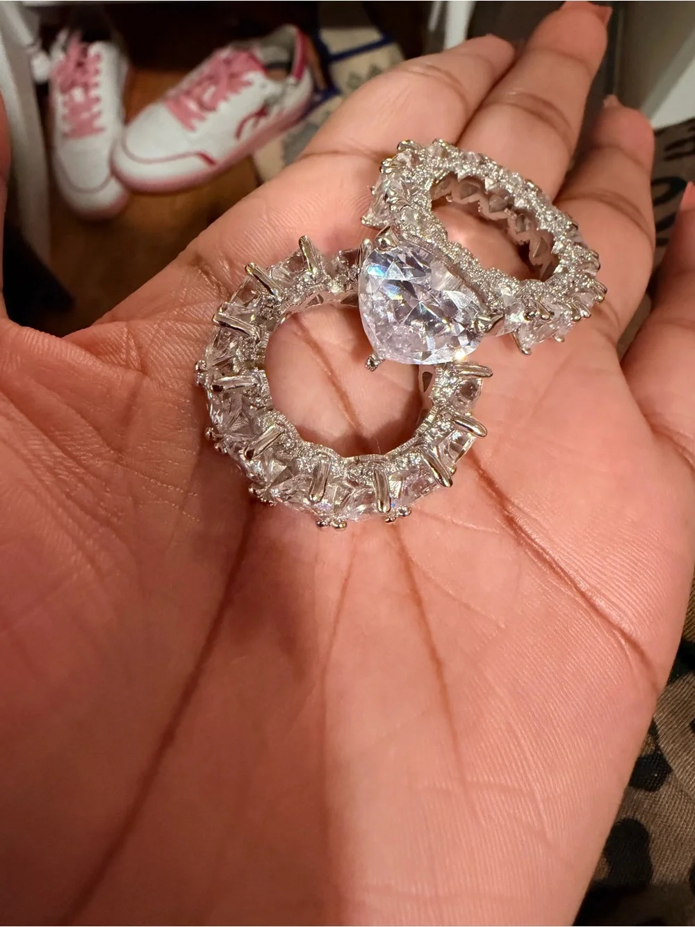 Bold Heart-Cut white gold Ring